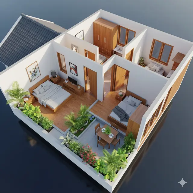 Desain Rumah Sederhana 3 Kamar Ukuran 8x10