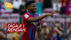 Berita video spotlight kali ini membahas tentang empat Barcelona dengan gaji terendah di Barcelona, salah satunya yakni  Ansu Fati.