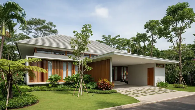 Carport Semi Terbuka yang Tidak Mudah Panas/AI Generated