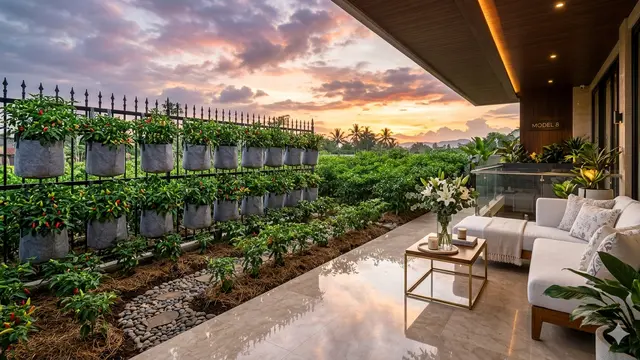 Inspirasi Teras Rumah Dekat Kebun Cabai yang Tetap Rapi