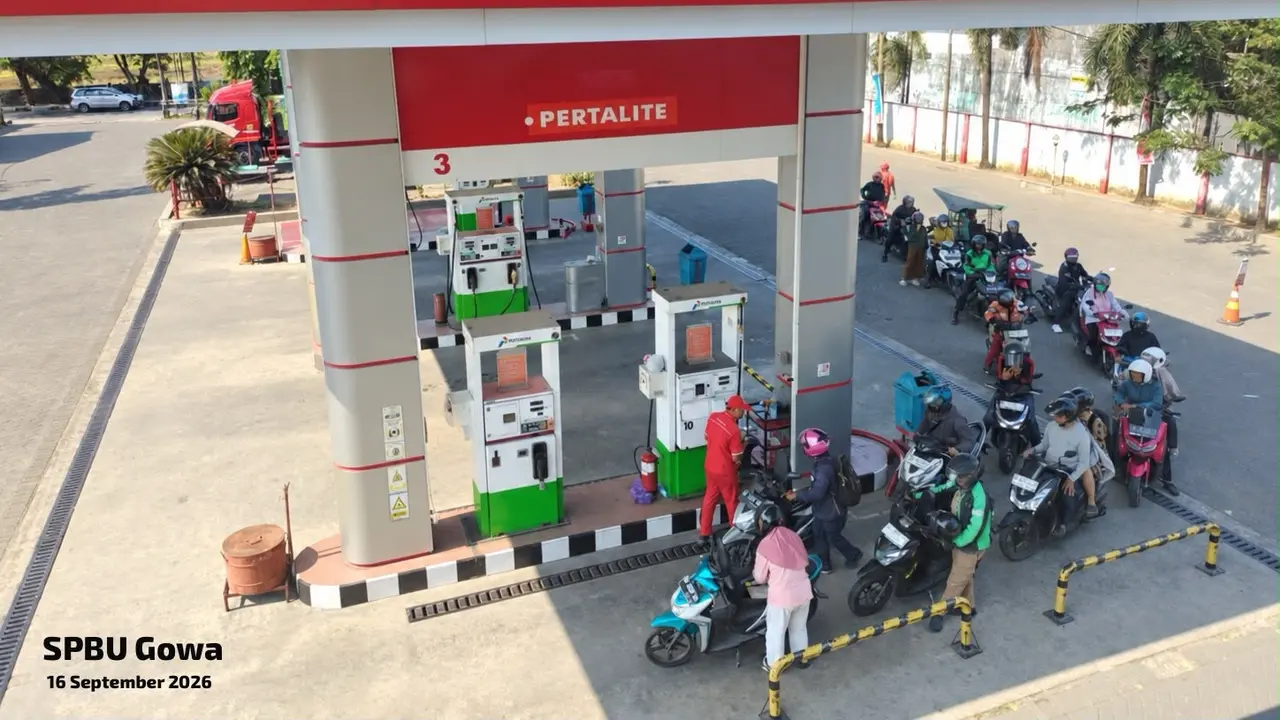Stasiun Pengisian Bahan Bakar Umum (SPBU) di Gowa. (Dok Pertamina)