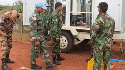 Citizen6, Kongo: Kunjungan tersebut dimaksudkan untuk memeriksa kesiapan logsitik Kontingen Garuda selama melaksanakan tugas di Republik Demokratik Kongo. (Pengirim: Badarudin Bakri)