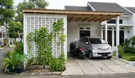 8 Model Carport dengan Dinding Roster untuk 1 Mobil dan 1 Motor di Rumah Type 45