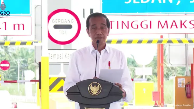 Peresmian Jalan Tol Trans Sumatera Ruas Binjai Langsa oleh Presiden Joko Widodo.