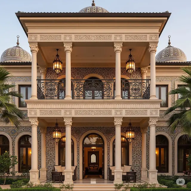 Rumah Bertingkat Gaya Timur Tengah
