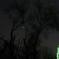 Hujan meteor geminid di Krevo, Belarus. (Sergei GAPON / AFP)
