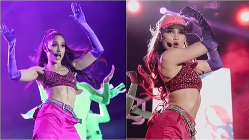 Disebut Mirip Ariana Grande, Ini 6 Potret Aksi Panggung Cinta Laura di Konser Musik