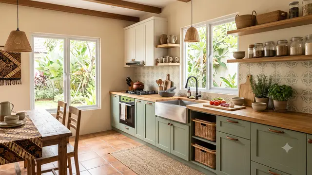 Inspirasi Dapur Bergaya Farmhouse Modern