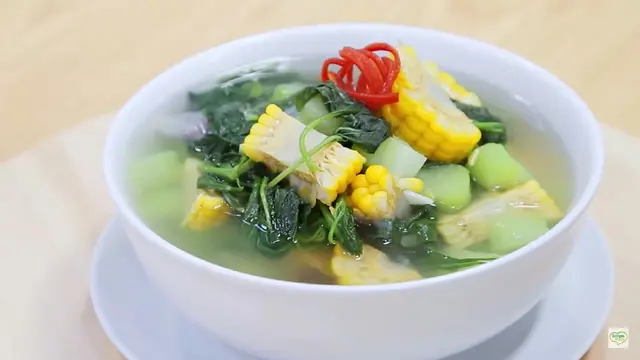 Sayur bayam bening