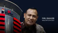 Banner Ketua KPK Firli Bahuri (Liputan6.com/Triyasni)