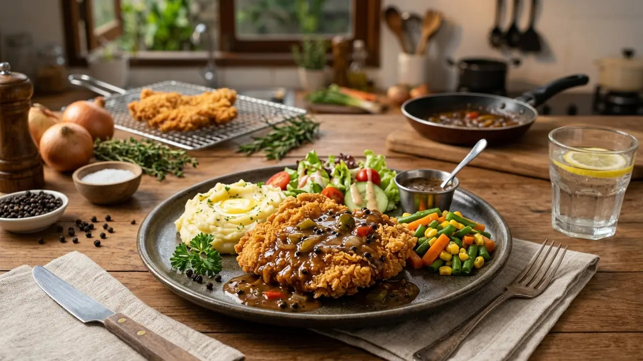 Resep Crispy Chicken Steak Saus Lada Hitam