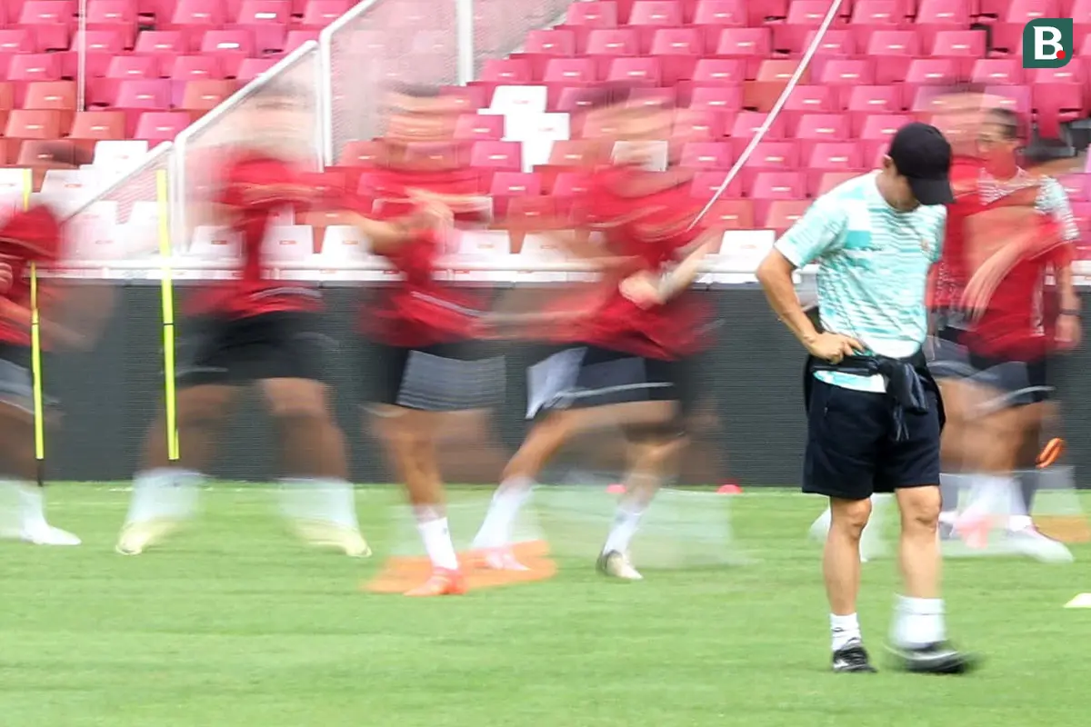 Foto: Intip Latihan Timnas Indonesia Jelang Hadapi Irak di Kualifikasi Piala Dunia 2026