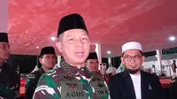 Panglima TNI, Jenderal TNI Agus Subiyanto usai menghadiri doa bersama persiapan perayaan HUT ke-79 TNI. (Dok. Istimewa)