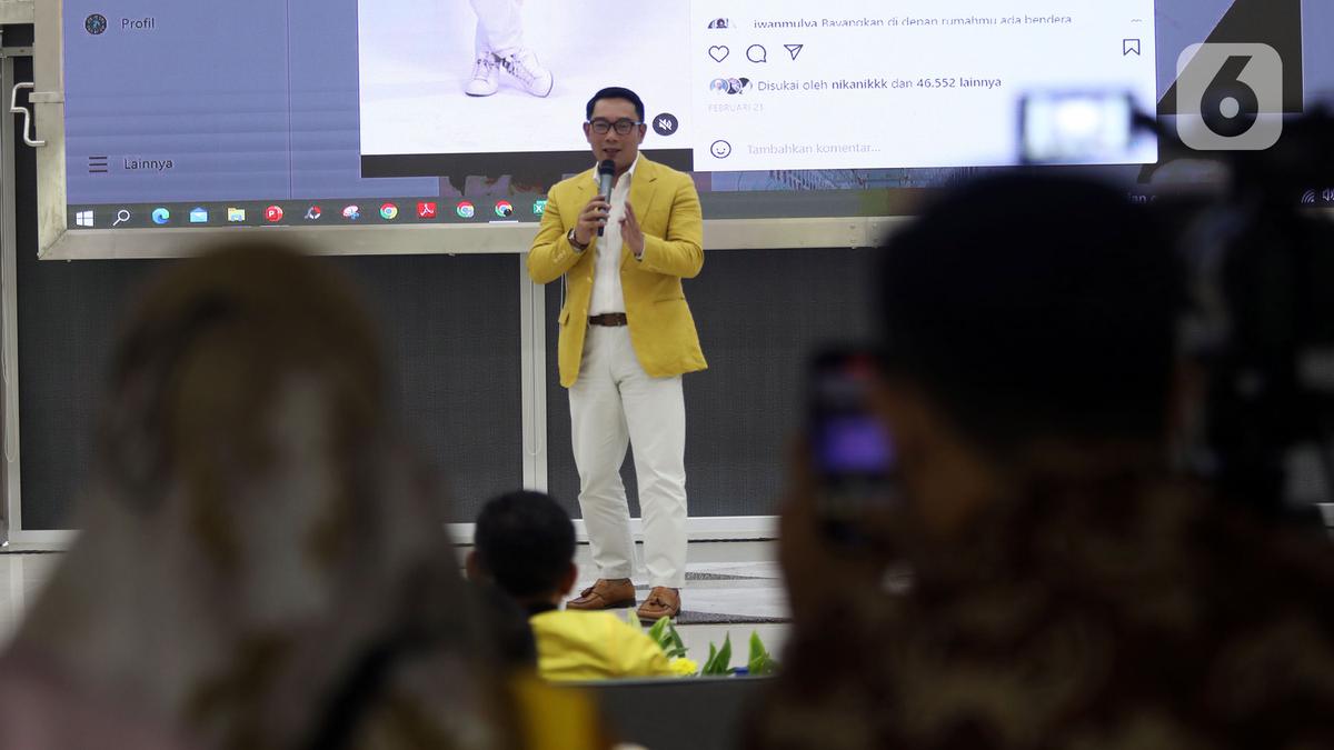 Pemilu 2024, Ridwan Kamil Konsisten Bantu Partai Golkar Gaet Kader Baru