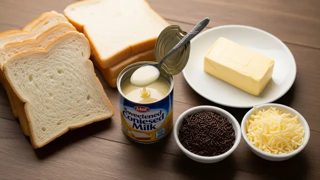 Roti Panggang Teflon Isi Susu