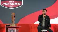 Direktur Utama Persib Bandung, Teddy Tjahjono, dalam konferensi pers Piala Presiden 2022 di Jakarta, Senin (6/6/2022) siang WIB. (Bola.com/Bagaskara Lazuardi)