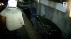 Hilang kendali sedan yang melaju diruas Duren Tiga Raya, dini hari tadi masuk ke dalam sebuah parit, Selasa dini hari.