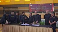 Penandatanganan berita acara pengesahan DPT Pemilu di Sulut tahun 2024.