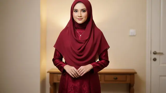 Model Gamis Brokat Klasik dengan Potongan Modern Minimalis