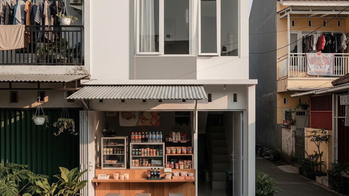 10 Trik Desain Rumah Minimalis Depan Toko Agar Tidak Terlihat Sesak