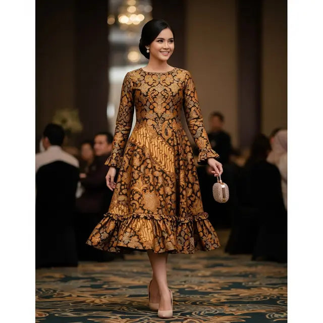 Model A-Line dengan Detail Ruffle