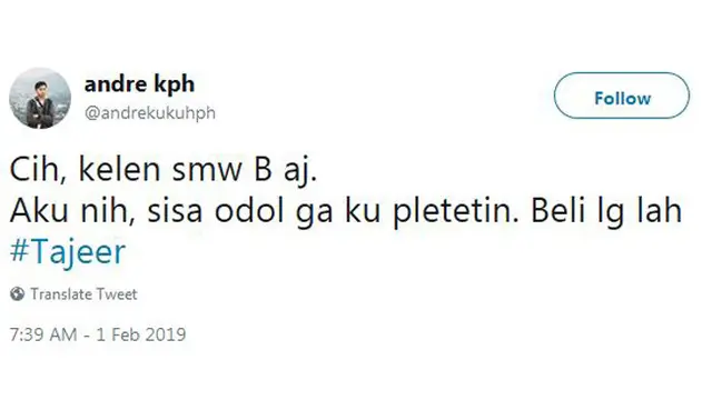 Definisi Tajir ala Warganet