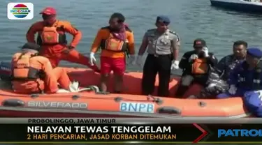 Sempat dinyatakan hilang, nelayan di Probolinggo ditemukan tewas. Korban diduga alami keram perut saat mencari ikan.