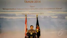 Wapres Jusuf Kalla menghadiri Rapat Pimpinan Nasional (Rapimnas) Kamar Dagang dan Industri (Kadin), Jakarta, Senin (8/12/2014). (Liputan6.com/Faizal Fanani)