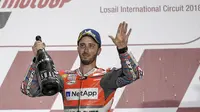 Pembalap Ducati Corse, Andrea Dovizioso segera memulai pembicaraan kontrak baru usai balapan MotoGP Qatar 2018. (Twitter/Ducati Corse)