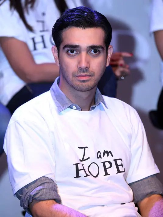 Dijumpai di acara launching trailer, poster, dan soundtrack film ‘I am Hope’, Prestige Kemang, Jakarta Selatan, Rabu (16/12),  Fachry mengaku banyak tantangan yang dialaminya dalam berperan di film ini. (Nurwahyunan/Bintang.com)