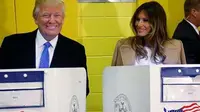 Ini Gaya Melania Dampingi Trump Saat Memilih di Pemilu AS