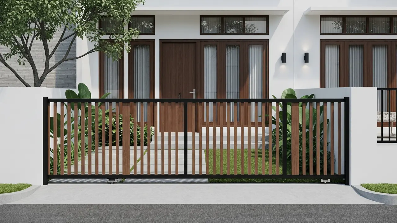 Model Pagar Geser Tanpa Rel Bawah, Aman untuk Anak di Rumah