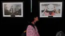 Pameran yang menampilkan karya para jurnalis foto dari berbagai media ini menggambarkan proses pembangunan MRT selama 1 tahun, Jakarta, Jumat (31/10/14). (Liputan6.com/Johan Tallo)