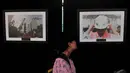 Pameran yang menampilkan karya para jurnalis foto dari berbagai media ini menggambarkan proses pembangunan MRT selama 1 tahun, Jakarta, Jumat (31/10/14). (Liputan6.com/Johan Tallo)
