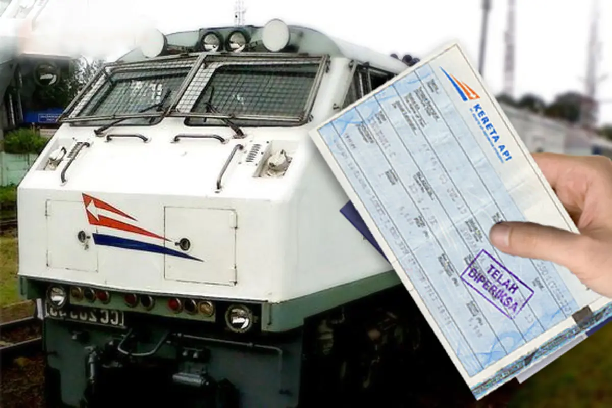 Ilustrasi tiket kereta api