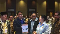 Petinggi Badan Pemenangan Nasional (BPN) Prabowo-Sandi melakukan konsolidasi nasional di Hotel Sultan, Jakarta, Jumat malam (15/3/2019). Rapat konsolidasi tertutup tersebut dimulai sejak pukul 19.30 WIB.