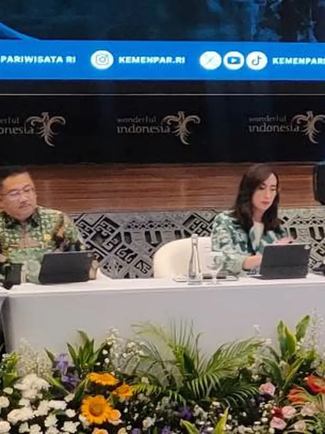 Menteri Pariwisata (Menpar) Widiyanti Putri Wardhana di Jumpa Pers Akhir Tahun Kementerian Pariwisata, 20 Desember 2024. (Liputan6.com/Henry)