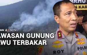Api Melahap 100 Hektare Lereng Lawu, Pemadaman Terkendala Medan Terjal