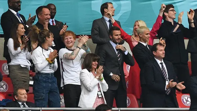 FOTO: David Beckham hingga Pangeran William Saksikan Inggris Lumat Jerman di Euro 2020