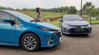 Toyota mengedepankan mobil hybrid di era elektrifikasi kendaraan di Indonesia. (Sigit TS/Liputan6.com)