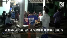 Seorang kakek di Tangerang meninggal usai mengantre sertifikat tanah gratis yang dibagikan oleh presiden Jokowi. Mensos, Idrus Marham mendatangi rumah korban untuk berbelasungkawa.