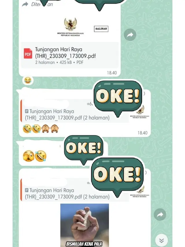 7 Chat Grup WhatsApp Usai di-Prank soal THR Ini Responnya Bikin Tepuk Jidat