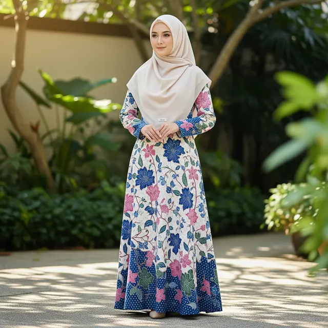 9 Model Dress Batik Bahan Dobby untuk Muslimah, Tampil Anggun dan Nyaman