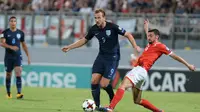 Harry Kane mencetak dua gol dalam kemenangan Inggris 4-0 atas Malta. (AFP / MATTHEW MIRABELLI)