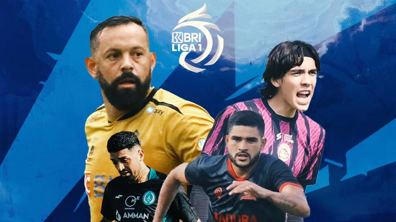 BRI Liga 1 -  Junior Brandao, Matias Mier, Julian Schwarzer, Jonathan Bustos