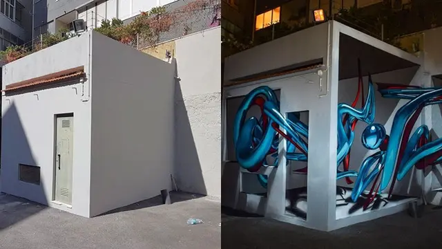 Pria Ini Buat Graffiti 3D, 7 Hasilnya Mengagumkan