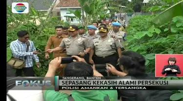 Enam provokator pengarakan dua sejoli di Sukamulya, Banten ditangkap Polresta Tangerang.