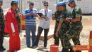 Citizen6, Lebanon: Tim Lingkungan dari HQ UNIFIL Naqoura mengecek kesehatan lingkungan Markas Satuan Tugas Batalyon Mekanis TNI Konga XXIII-F/UNIFIL (Indobatt), Kamis (10/5). (Pengirim: Badarudin Bakri)