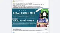 Ragam Hoaks soal Bantuan Rumah Subsidi, Simak Faktanya