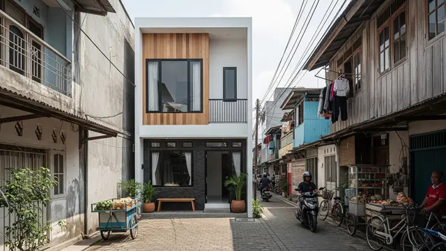 Desain Ala Jepang yang Membuat Rumah di Gang Sempit Terlihat Premium/Gemini AI